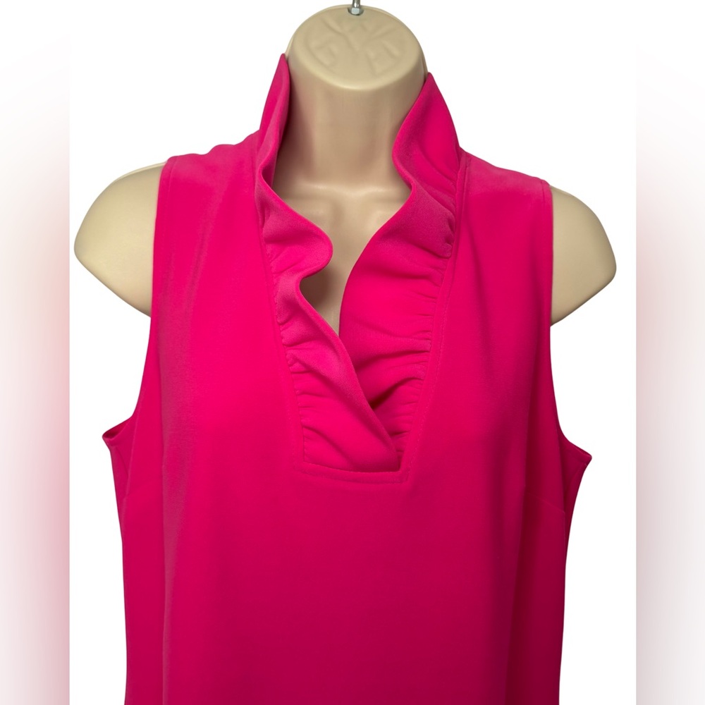 Joseph Ribkoff Fuchsia ruffle Dress - Picture 9 of 14